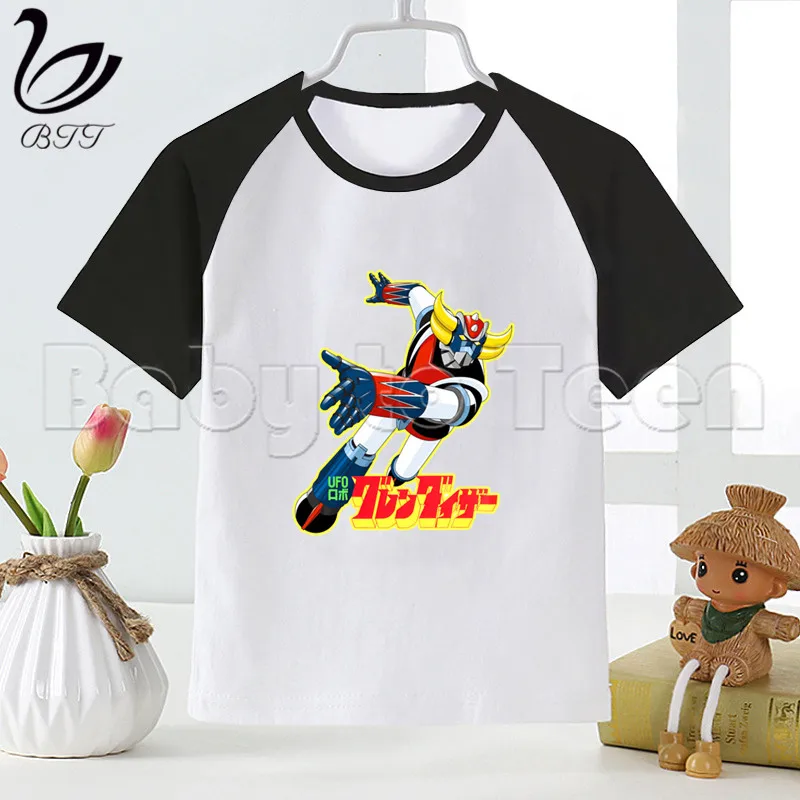 

Japan Comic Mazinger Z Cartoon Kids Tshirt Girls Boys Summer Tops Cartoon Printed Casual Short Sleeve Kids Baby T-shirt Clothes