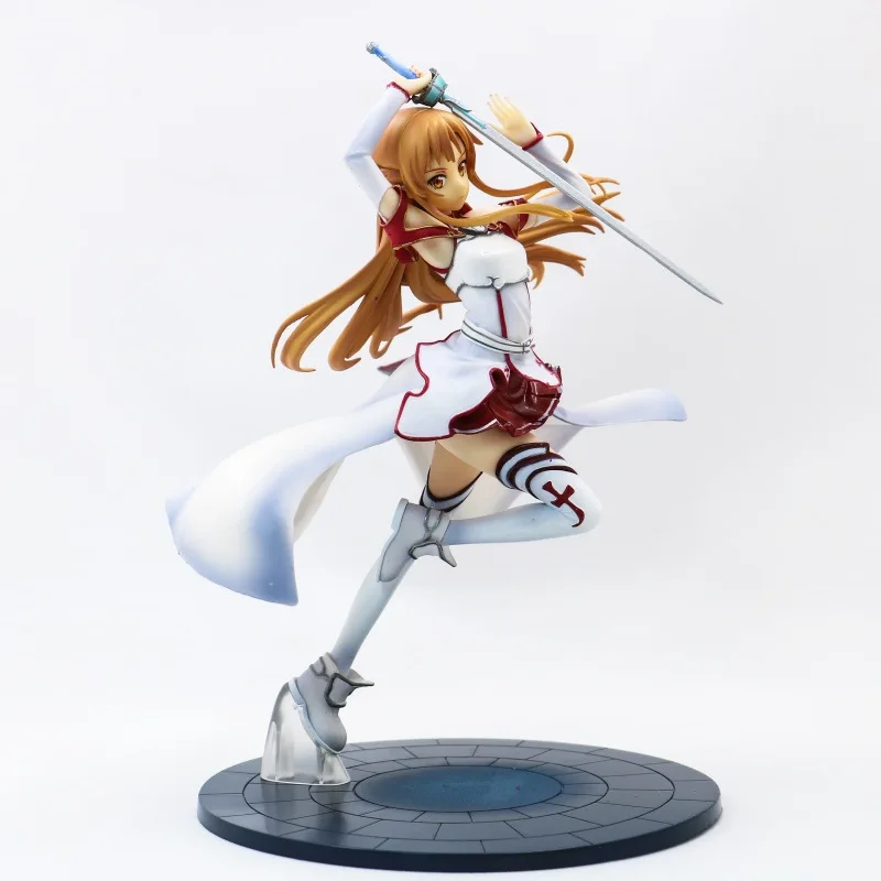

20cm SAO Sword Art Online Yuuki Asuna Action Figure Knights of The Blood Ver. 1/8 Scale PVC Collection Model Toys