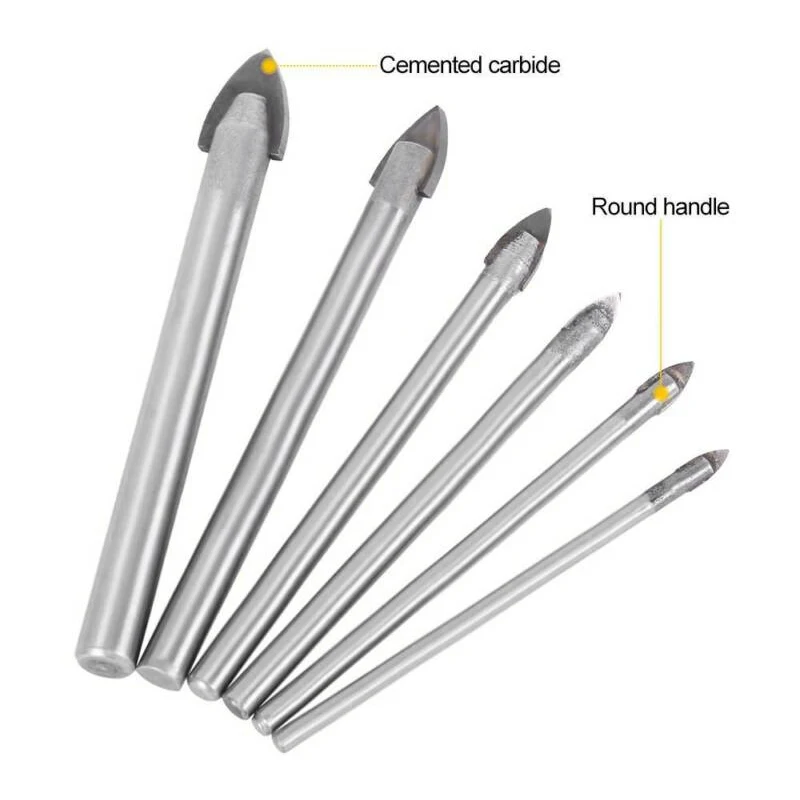 

6Pcs 3-10mm Triangle Tip Drill Bit For Metal Glass Cutting Ceramic Power Tool