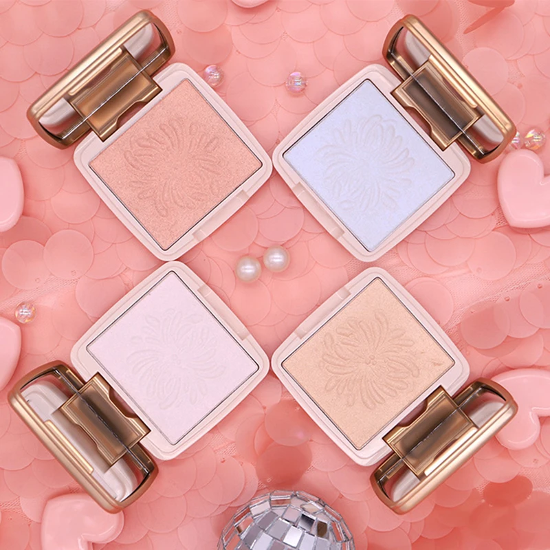 Тени для век Сияющие сатиновые с высокой зажигалкой одноцветные макияжа розовые