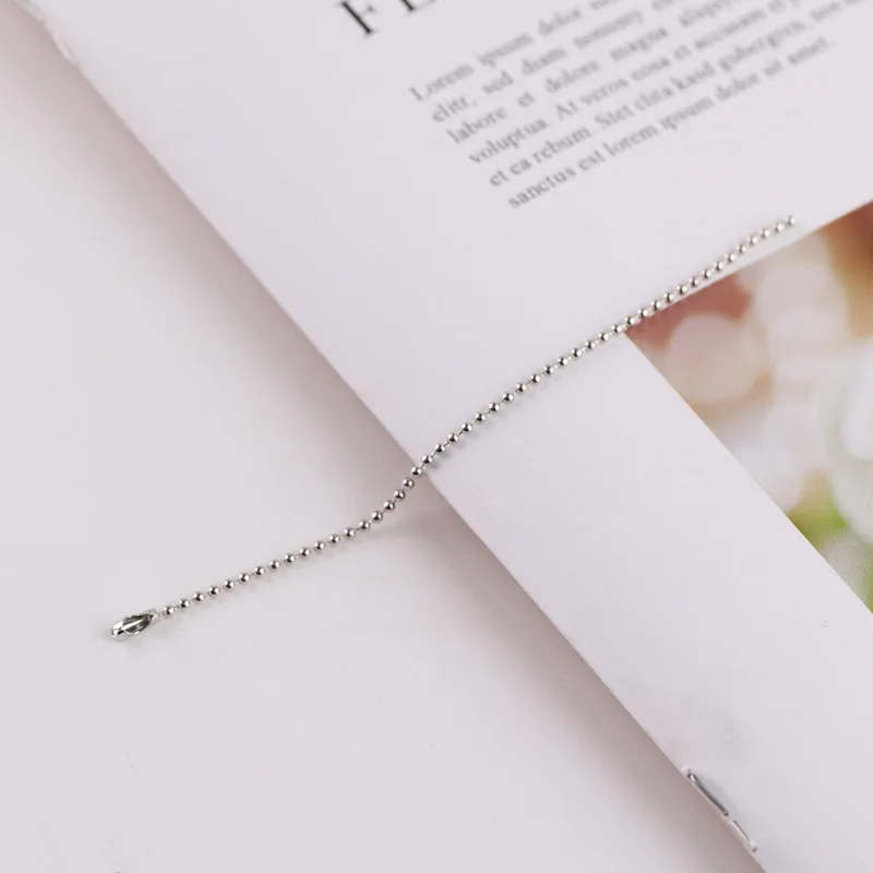 

20pcs diy jewelry accessories material tag bead chain imitation theft key chain stainless steel bead chain packaging chain