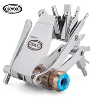 cxwxc 16 in 1 11 in 1 bicycle multi repair tools kit allen bits screw driver cartridge inflator mtb bike mini repair tools set