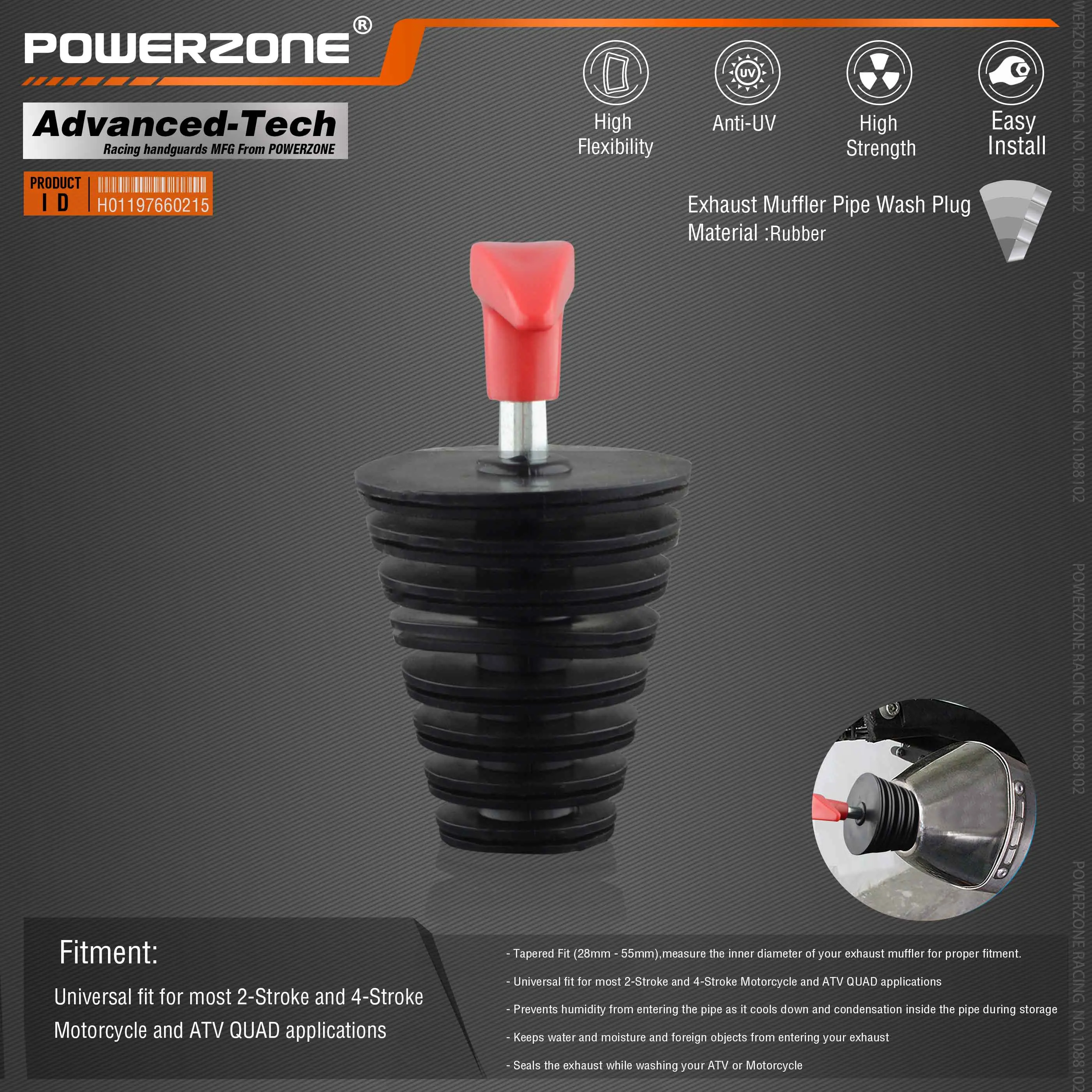 Выхлопная труба для мотоцикла 10-36 мм из ПВХ | Автомобили и мотоциклы