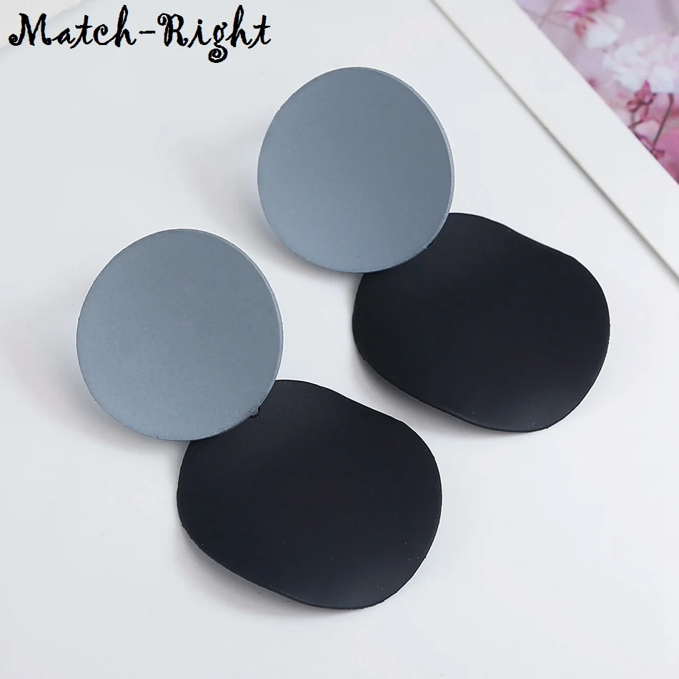 Женские разноцветные геометрические серьги подвески с аэрозольной краской