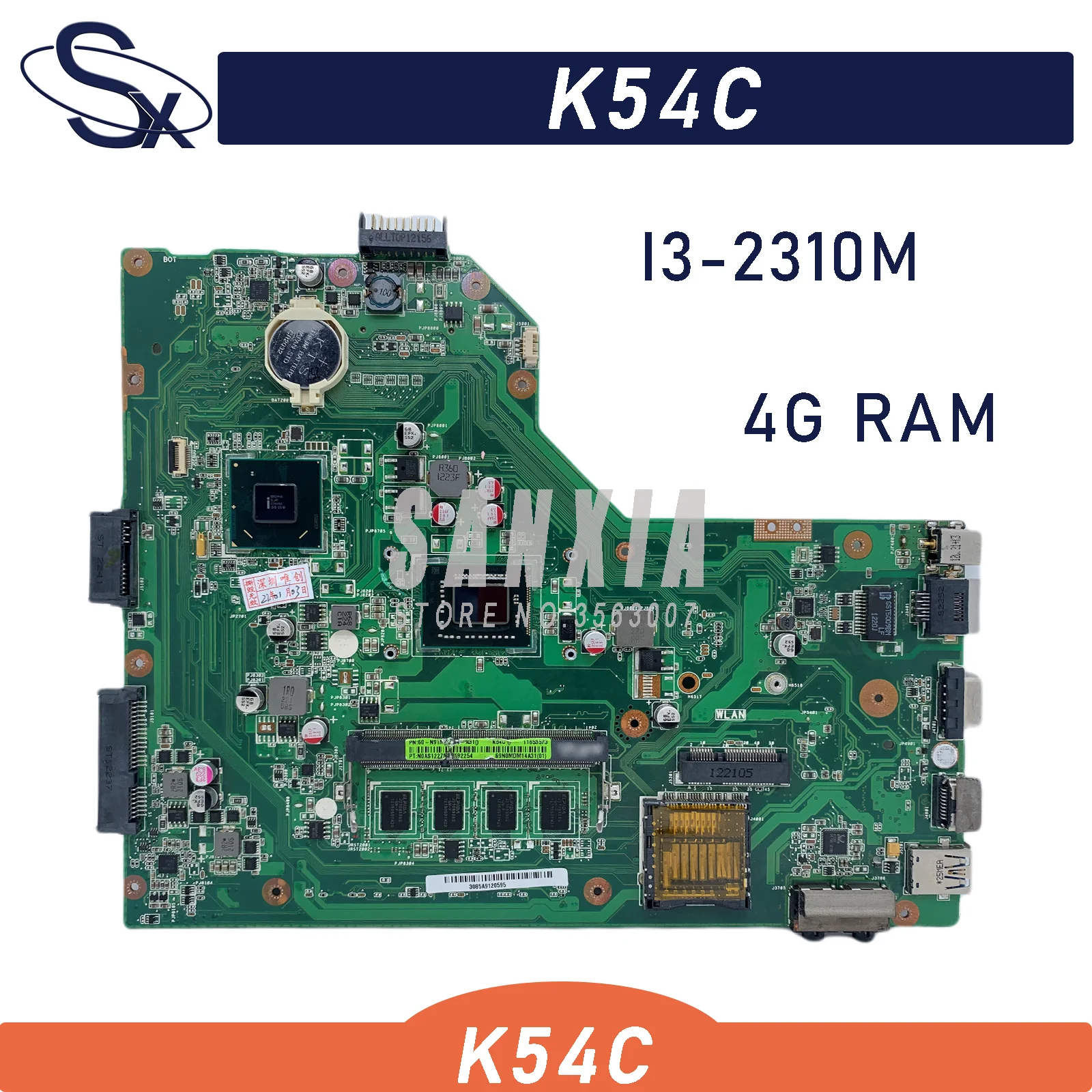 

Материнская плата KEFU K54C для ноутбука ASUS X54C оригинальная материнская плата 4 ГБ-Оперативная память