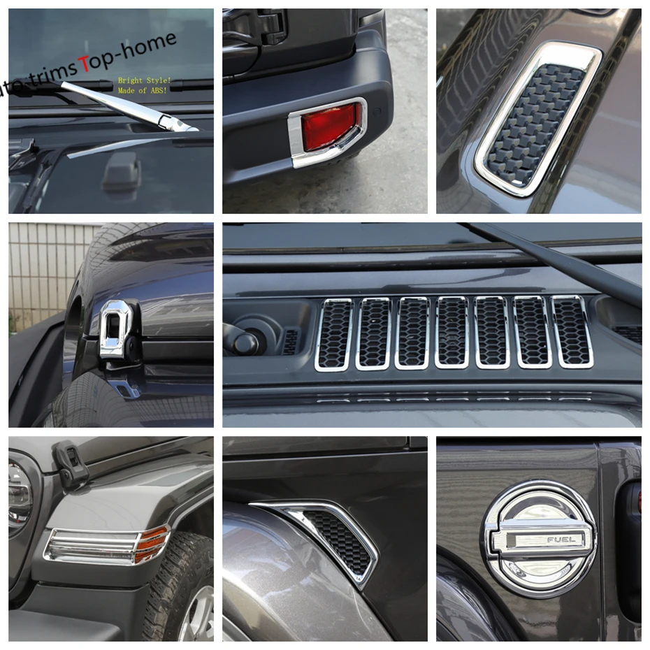 Yimaautotrims хром переоборудование экстерьера комплект для Jeep Wrangler JL 2018 2020 вытяжка