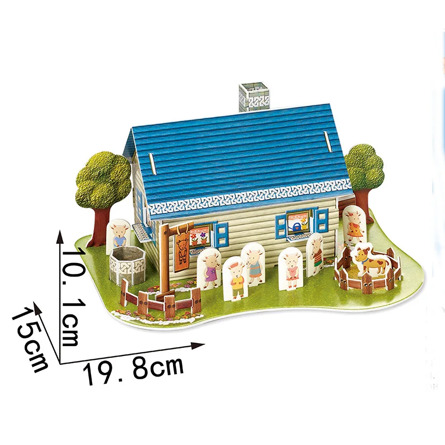 Пазл 3d трехмерный для детей и родителей комбинация животных миниатюрный сделай