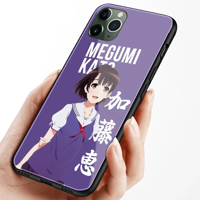 Kato Megumi Saekano аниме закаленное стекло Мягкий силиконовый чехол для телефона iPhone 6s 7 8