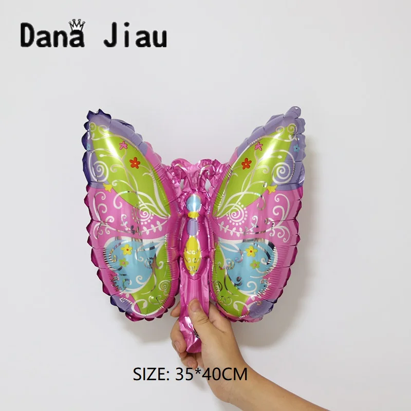 Danajiau 1 шт. мини шарики из фольги с бабочками милые воздушные шары животными для