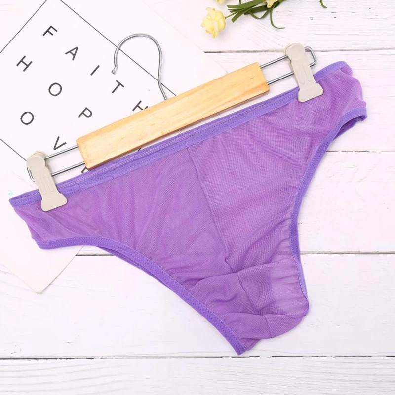 

Men's Mesh Panties Low Waist Underwear Soft Breathable Knickers Short Briefs