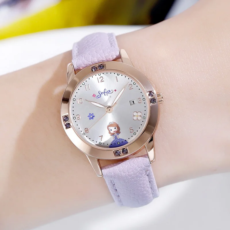 Часы с алмазной короной для девочек оригинальные детские Студенческие часы