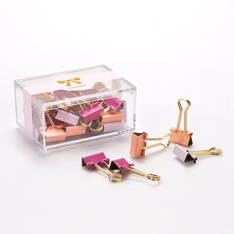 Металлические креативные розовые зажимы 2018 модные канцелярские товары для книг