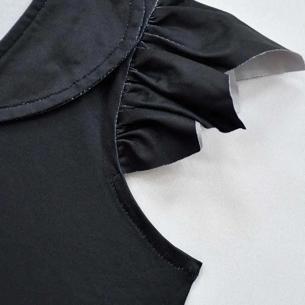 Детские платья принцессы краеллы костюмы для косплея детское черно-белое платье