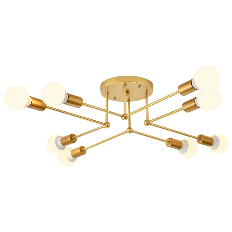 Потолочный светильник светодиодный из кованого железа 6/8 головок|Потолочные