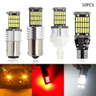 Поворотный сигнал 10 шт. BA15S P21W BAU15S PY21W 7443 LED 1157 BAY15D P215 W T15 W16W Canbus 21W W215 W T20 4014 45SMD T25 3156 3157