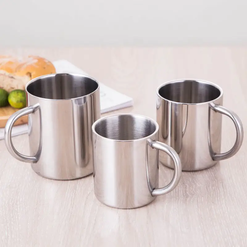High Quality New 220ml 260ml 400ml Stainless Steel Portable Mug Cup Double Wall Travel Tumbler Coffee Mug Tea Cup