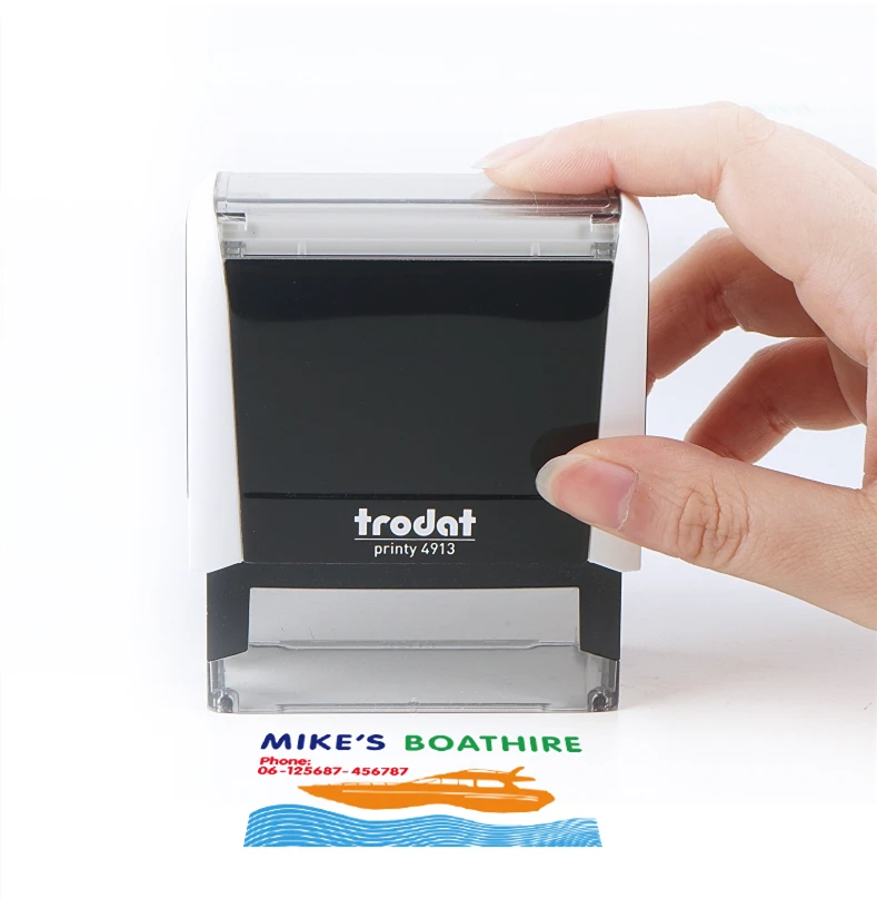 Sello multicolor personalizado, 2 o 3 colores de tinta, con su imagen, texto, logotipo, dise&ntilde;o o lo que desee-3