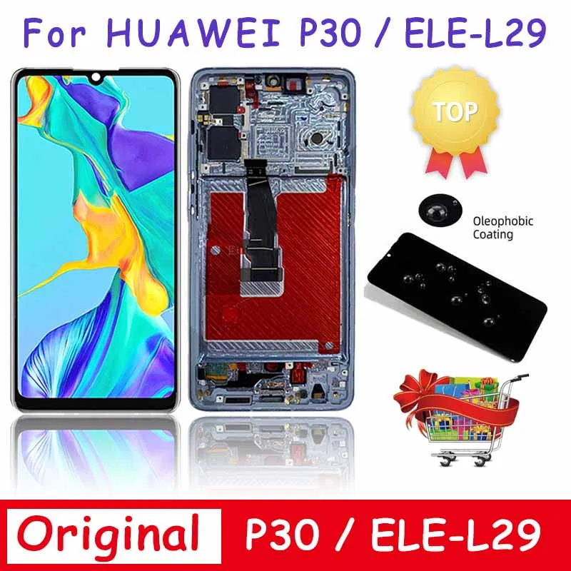 

100% протестированный ЖК-дисплей для HUAWEI P30, сенсорный экран, дигитайзер, запасные части для экрана HuaweiP30, телефон