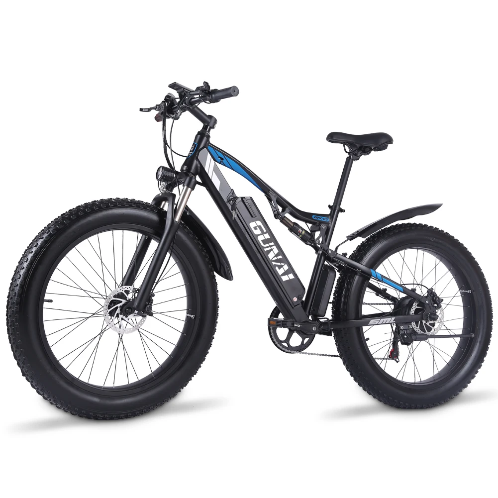 Preise GUNAI Elektrische Fahrrad 26*4,0 Zoll Fett Reifen Elektrische Fahrrad Berg E-Bike 1000W 48V Mit Abnehmbare 17AH Lithium-Ionen Batterie
