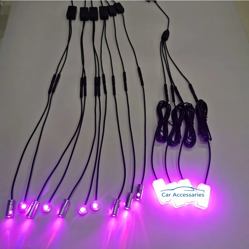 Лампа светодиодная Автомобильная с подсветкой RGB (6 + 4) 8 м 64 цвета|Декоративная