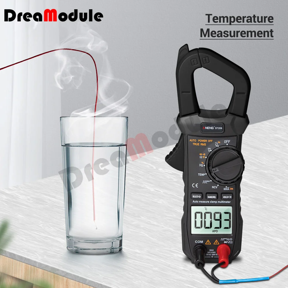 ST209 Digital Multimeter Clamp Meter 6000 Counts True RMS Amp DC/AC Current LCD Display Tester Meters Voltmeter | Инструменты