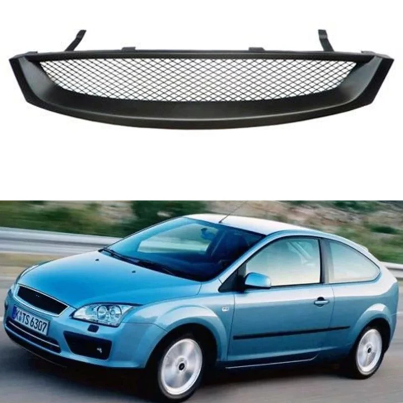 

Use For Ford Focus 2005--2007 Year Carbon Fibre Refitt Front Center Racing Grille Cover Accessorie Body Kit Zonsuve