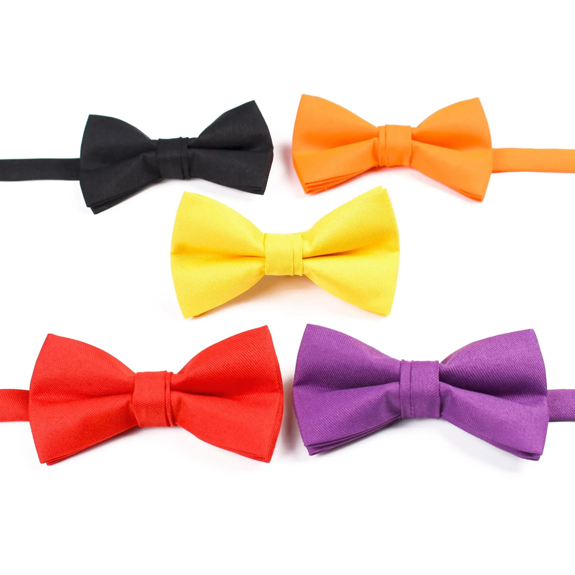 Мужской галстук бабочка Linbaiway черный однотонный в деловом стиле Свадебный для