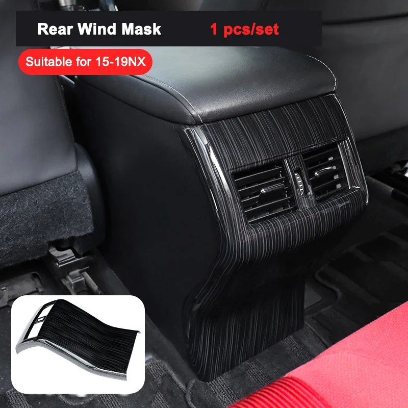 Rear Air Outlet Blac QHCP Автомобильная крышка переключения передач стеклоподъемник переключатель наклейка задняя воздушная розетка рамка панель передач внутреннее украшение для Lexus NX - Название цвета: Rear Air Outlet Blac