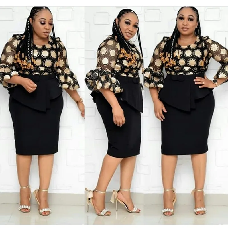 Комплект из 2 предметов африканская одежда с блестками новый африканский модный