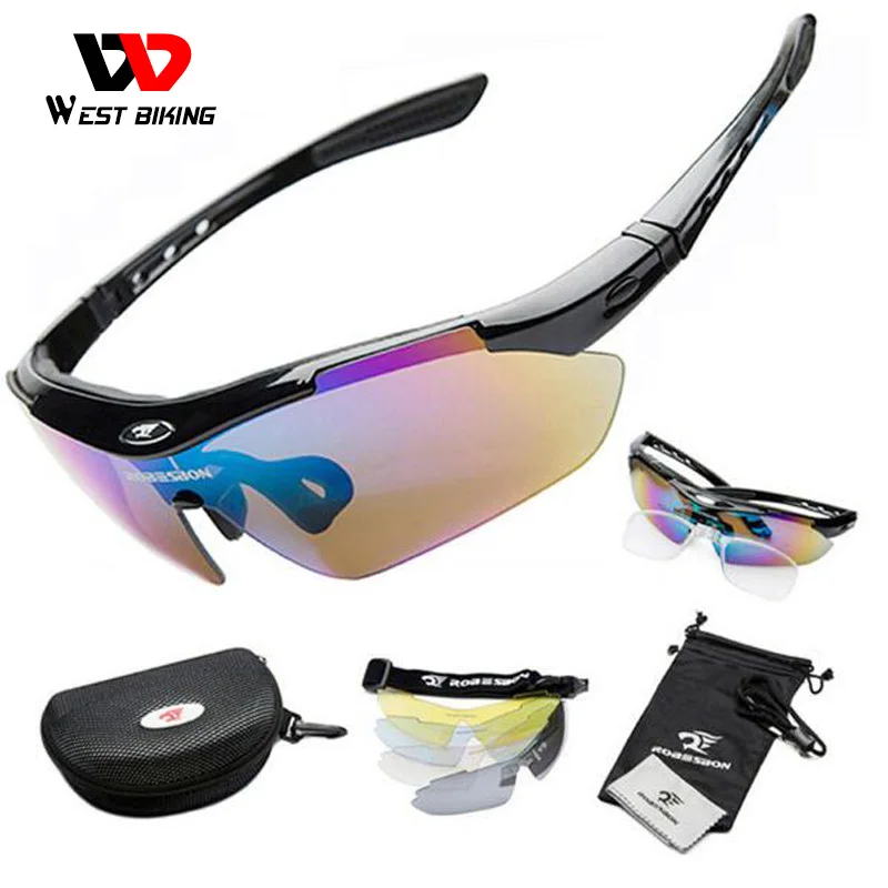 

WEST BIKING Polarized Cycling Glasses Anti-fog Sport Sunglasses Gafas Ciclismo Eyewear Frame MTB Bike Profession Bicycle Goggles