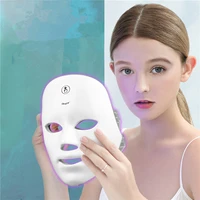 cordless led photon facial mask skin rejuvenation mask touch screen anti aging acne wrinkle removal nano light wave beauty tool