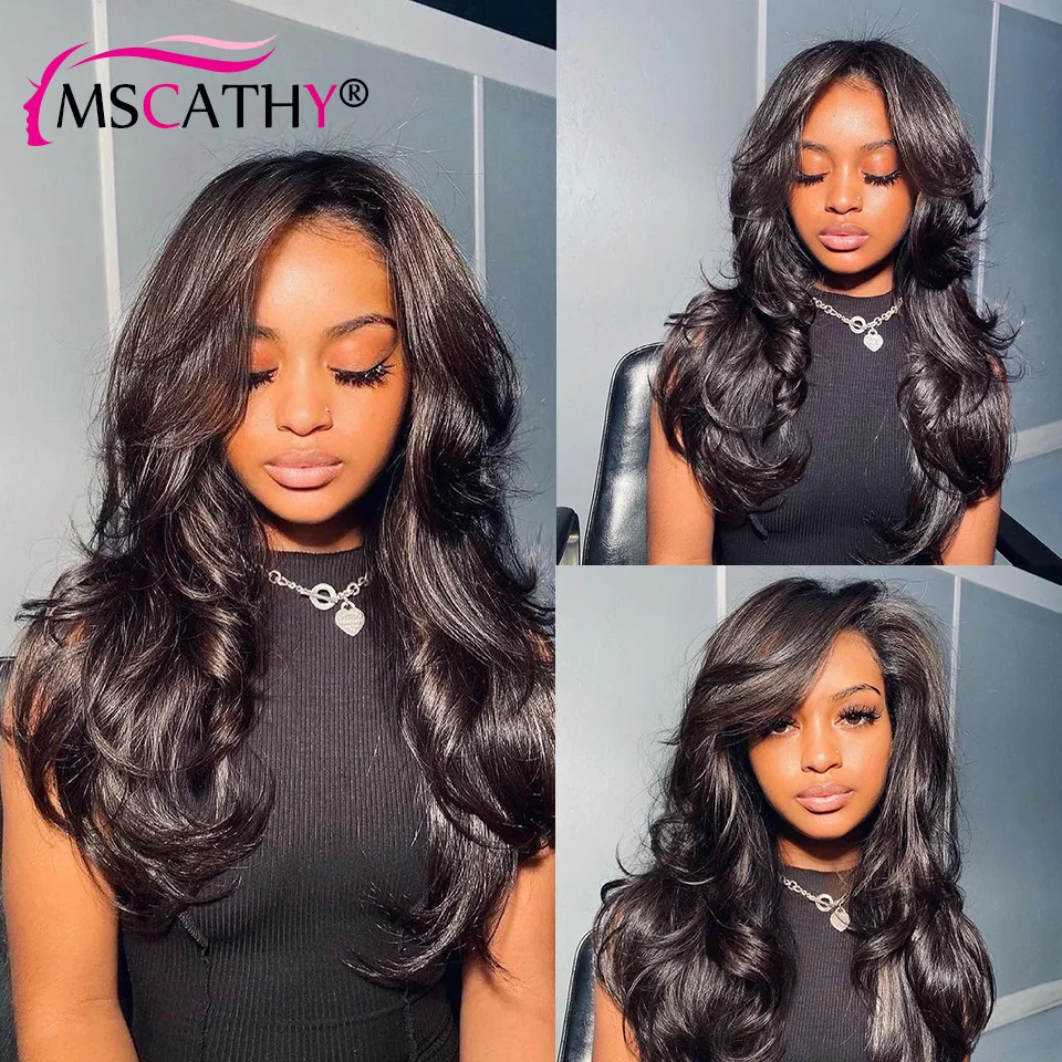 

30Inch Lace Front Wig Body Wave Natural Colored Wig Full Lace Frontal Wig Natural Hairline Pre Plucked Wigs For Women Human Hair