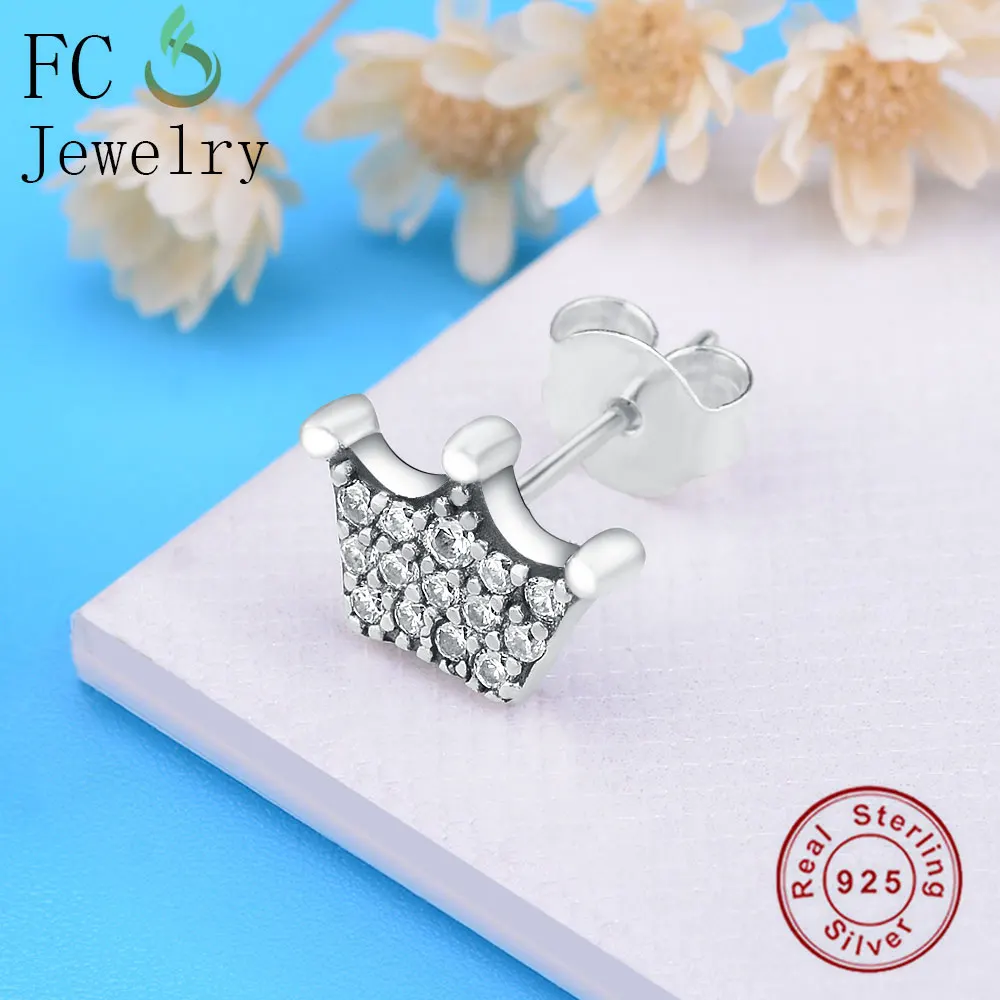 FC ювелирные изделия из стерлингового серебра 925 пробы с короной и прозрачным