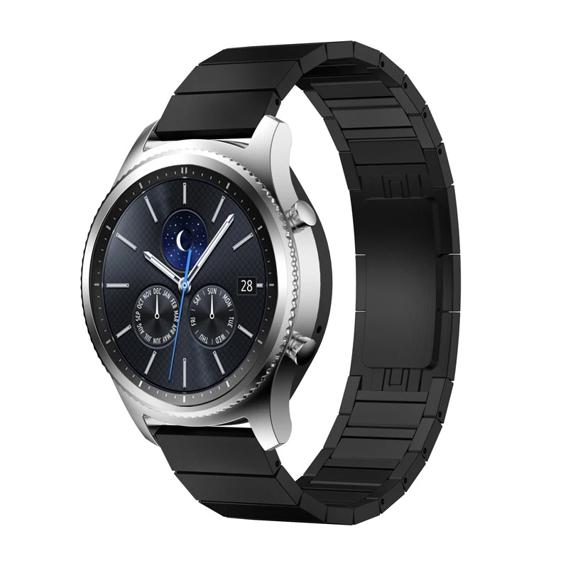 22 мм 20 мм ремешок для часов samsung galaxy watch gear s3 frontier 46 мм 42 мм huawei GT часы из нержавеющей стали Бабочка Пряжка ремешок