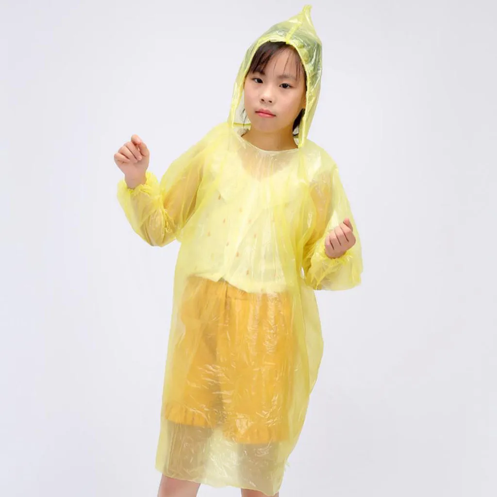 Детский одноразовый экстренный водонепроницаемый дождевик походный кемпинг