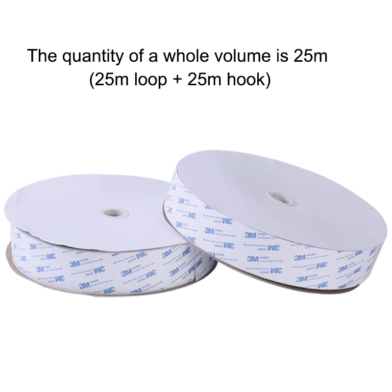 

1Meter/Pairs Strong Self adhesive Hook and Loop Fastener Tape nylon sticker velcros adhesive with Glue for DIY 20/25/30/38/50mm