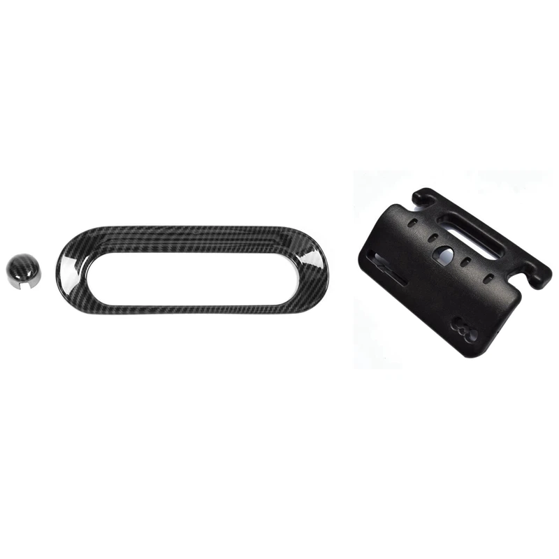 

2 Pcs Car Accessories: 1 Pcs High Mounted Brake Light Decal Frame Cover Trim & 1 Pcs Car Seat Back Hook