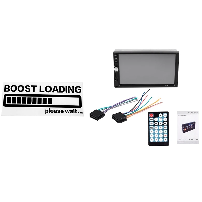 

BOOST Loading Reflective Gas Stickers Car Window Graphic Turbo & 7012B 7 Inch Bluetooth V2.0 Car Audio Stereo MP5