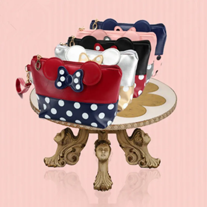 Бант дорожная косметичка мультяшная на молнии ручная сумка без ручек Хранение