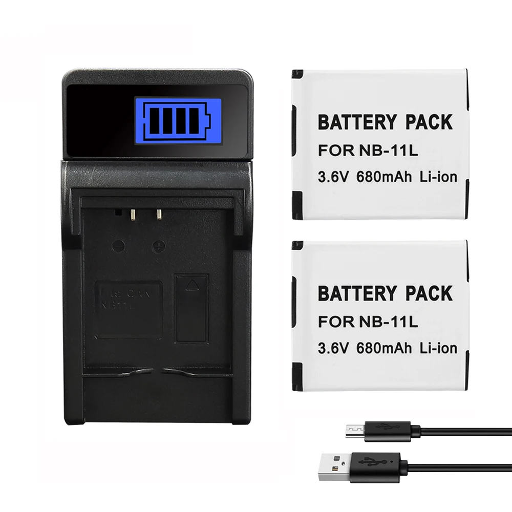 Battery NB-11L NB11L for Canon A2600 A2300 IS A2400 A3500 A4000IS IXUS 125 132 140 240 245 265 155 HS Camera Battrie 680mAh | Электроника