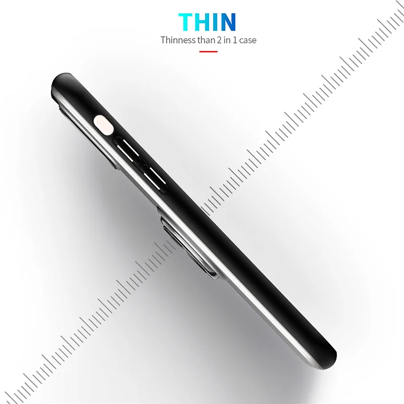 Transparent Armor Phone Case For iPhone 11 Pro Max Finger Ring Magnetic Stand Holder for iPhone 11 Pro 7 8 6 6S Plus XR XS Max X