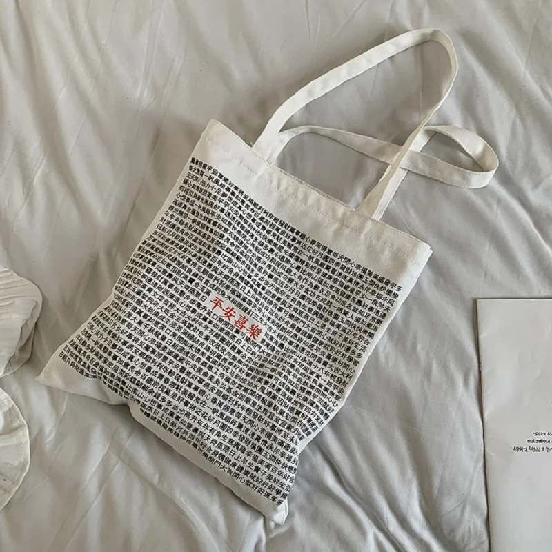 

Tamara Women Canvas Shopping Bag Reusable Cloth Tote Bags Travel Storage Handbag Shoulder Bag Female Shopper