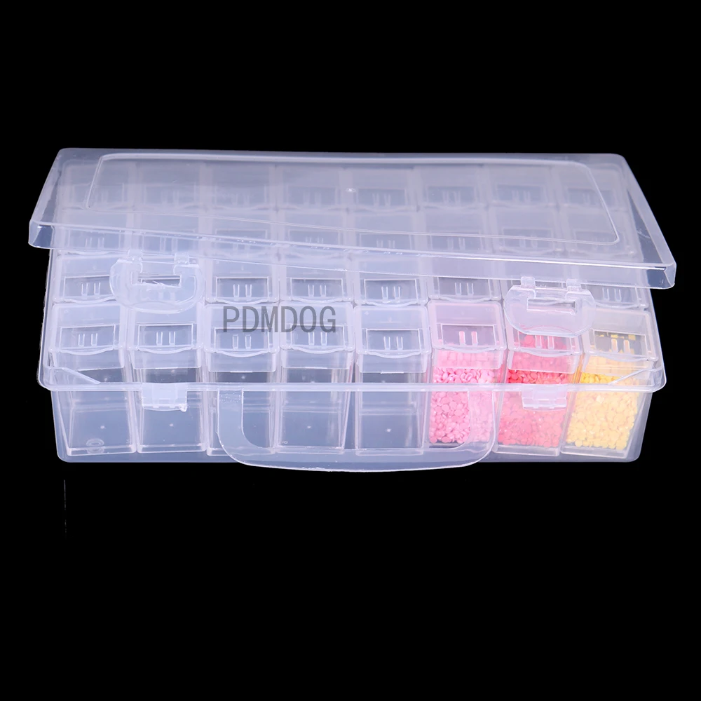 

32/56/60 Gird Diamond Painting Box Storage Tool Accessories Bead Container Rhinestone Diamond Embroidery Stone Storage Box