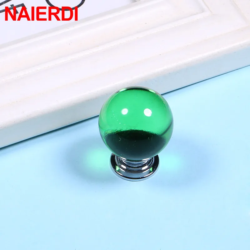 Мебельная ручка NAIERDI 30 мм хрустальный шар дверь кухонного шкафа ручки для