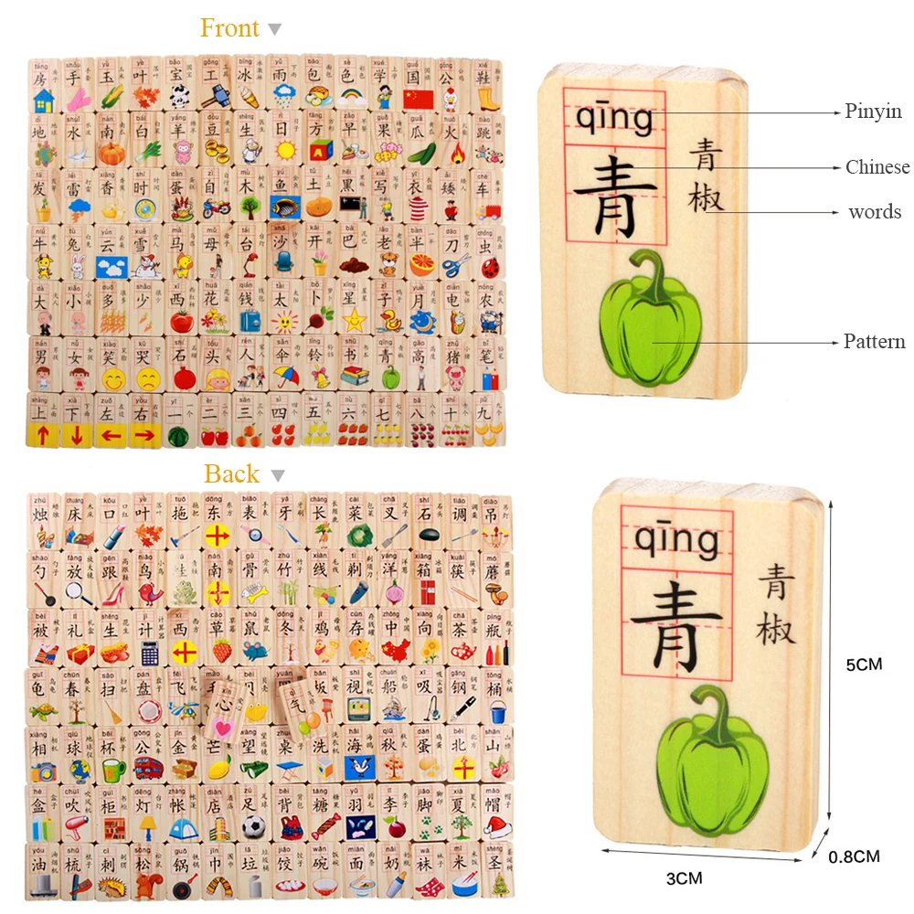 100 шт. деревянные открытки с китайскими иероглифами | Спорт и развлечения
