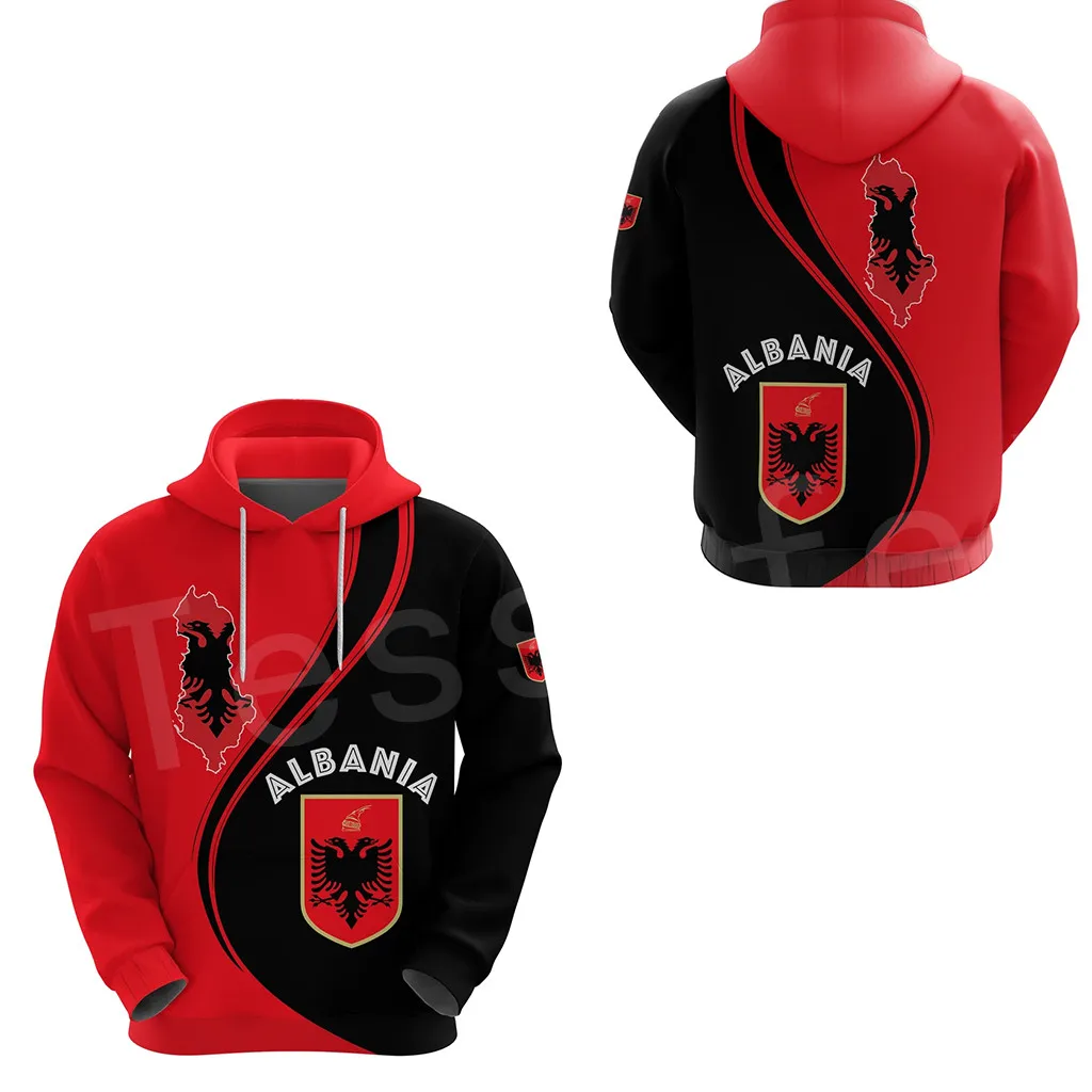 

Tessffel Newest Country Flag Albania Symbol Funny NewFashion Men/Women Tracksuit zipper Jacket 3Dprint Casual Funny Hoodies B-7