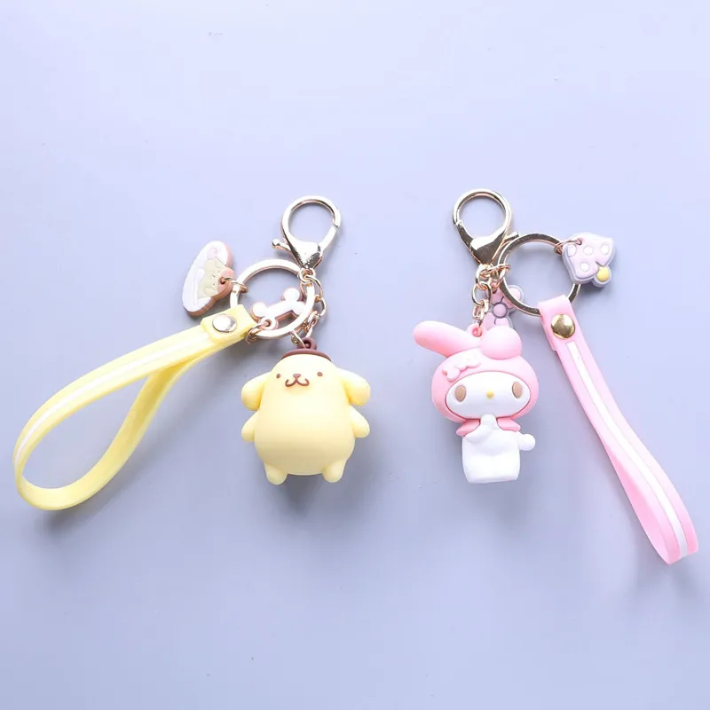 Мультфильм куроми брелок ПВХ брелок Pom Purin Cinnamoroll Bad Марка Badtz Maru Милая забавная Новинка Персонализированная подвеска ювелирные изделия