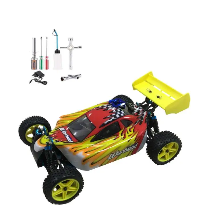 HSP Baja 1/10 соотношение нитро мощность Внедорожник 4WD RC АВТОМОБИЛЬ 94166 и 18cxp скорость двигателя 60-80 км/ч - Цвет: Красный
