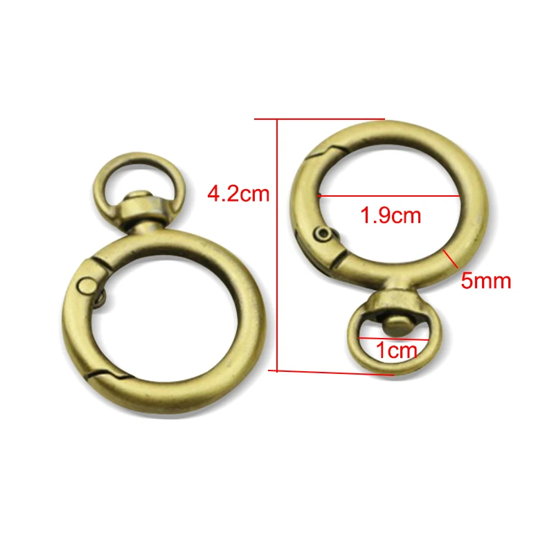 Inner Diameter 19 mm 10pcs/lot Open coil spring Buckle bag hardware accessories ring hook buckles for Bag Chain | Багаж и сумки