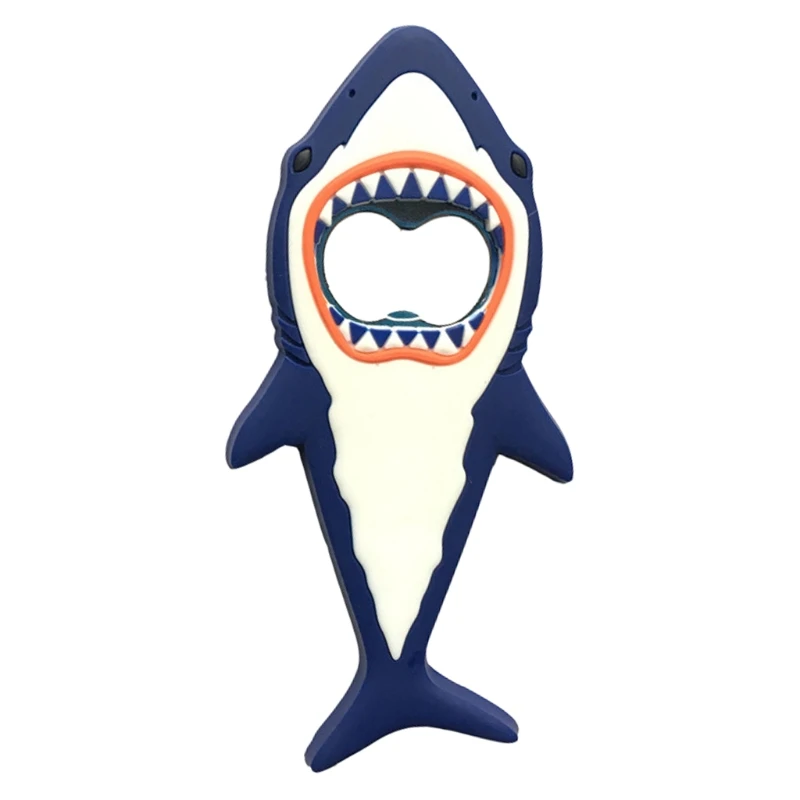 Магнитный силиконовый металлический Открыватель для бутылок в форме акулы не